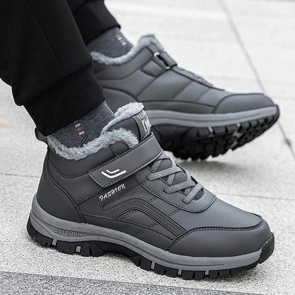 Mens Waterproof Winter Snow Boots – Warm Durable Outdoor Shoes