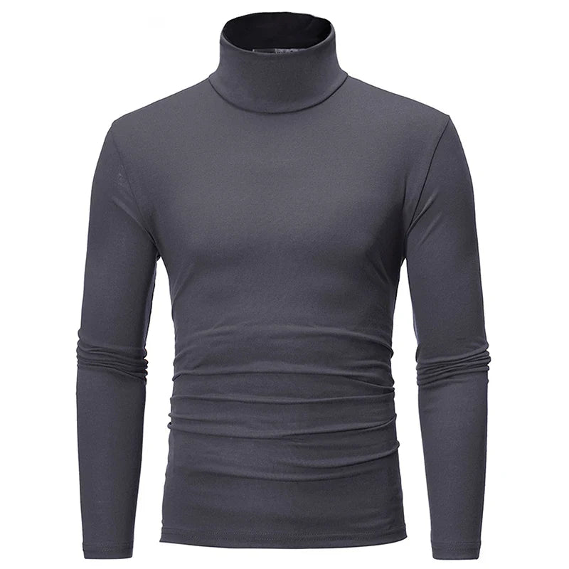 Men’s Thermal Shirt – Slim Fit High Neck Long Sleeve Winter Top