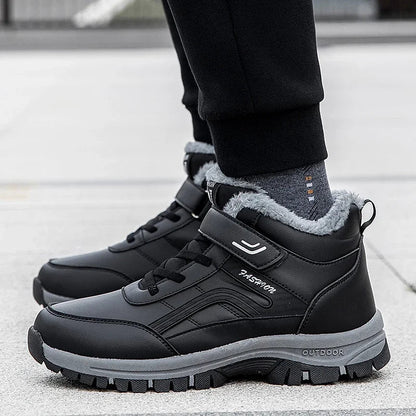 Mens Waterproof Winter Snow Boots – Warm Durable Outdoor Shoes