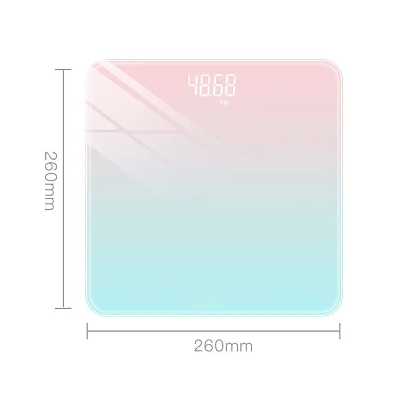 Digital Bathroom Scale Glass LED Display Body Weight Scale Smart Electronic Balance