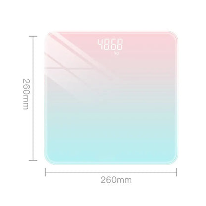 Digital Bathroom Scale Glass LED Display Body Weight Scale Smart Electronic Balance
