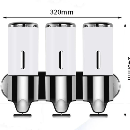 Wall-Mounted Shampoo and Soap Dispenser