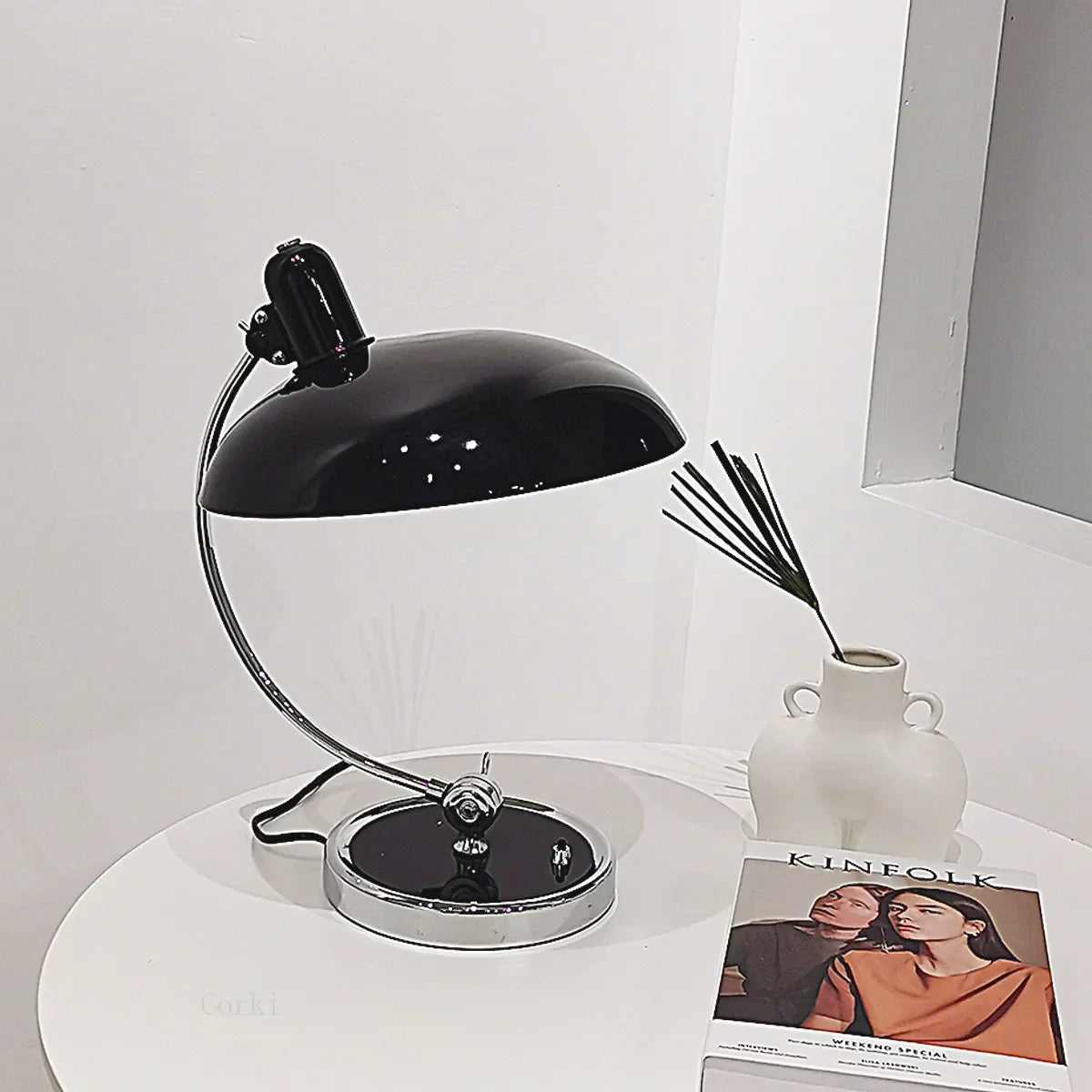 Danish Vintage Swing Arm Desk Lamp Clamp Mount Retro Art Table Light Office