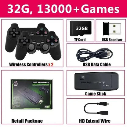 20000 Games Mini Game Console – 4K HD Retro Handheld TV Stick