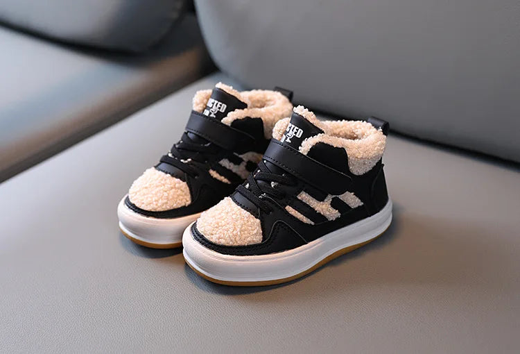 Winter Children Snow Boots for Boys Girls Fashion Kids Outdoor Sneakers Ankle Booties Warm Plush Running Sports Kids Shoes