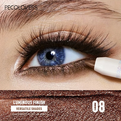 1PC Waterproof Eyeshadow Sticks Long Lasting High Pigmented Shimmer Glitter And Matte Neutral Brown Eyeshadow Pencil Crayon