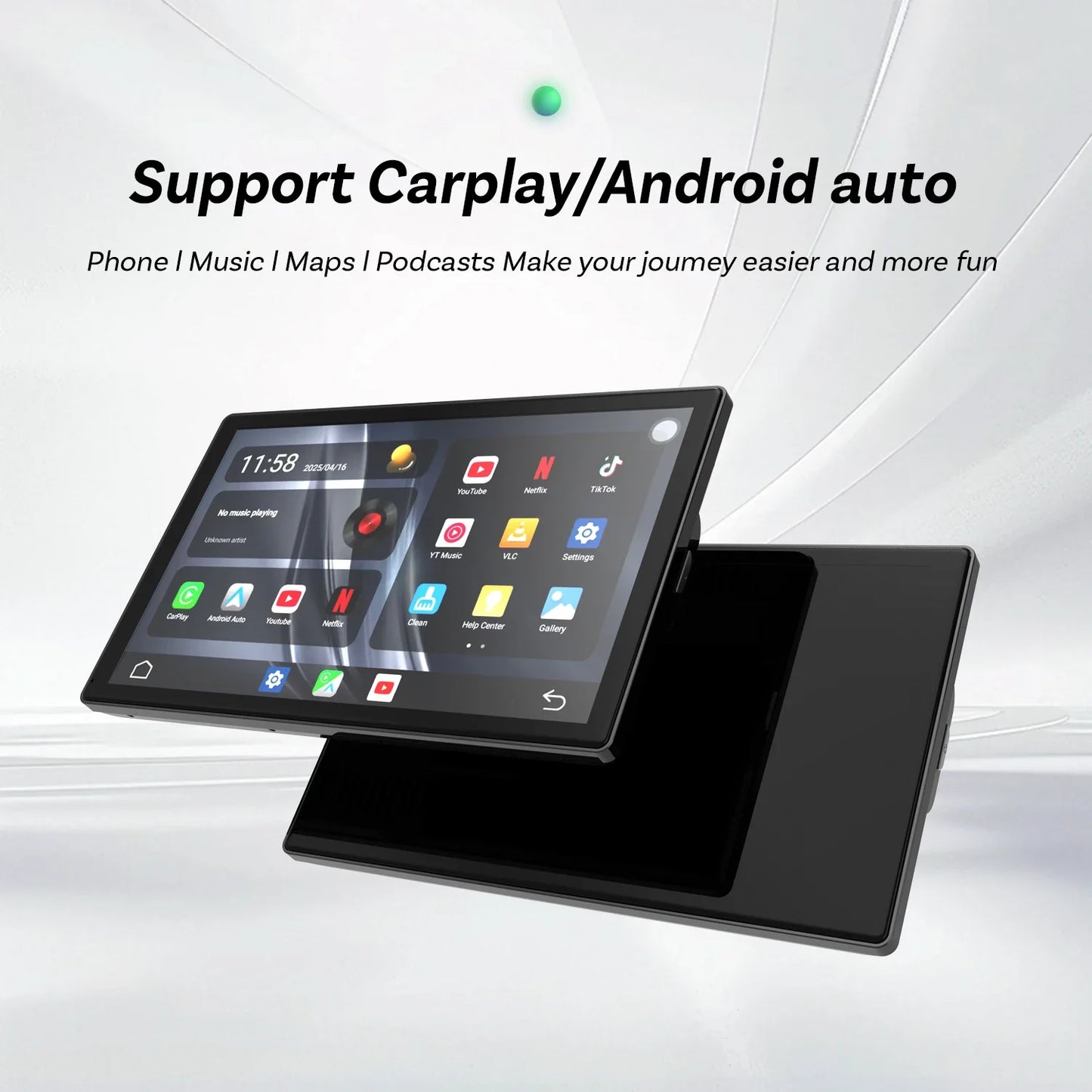 OTTOCAST CarPlay Screen 9.0" INCH 4K Car Touch Screen Wireless Carplay Android Auto Radio DVR GPS Video Built-in Youtube Netflix