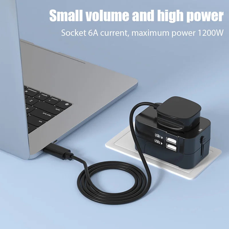Universal Travel Adapter EU UK US AU Plug Converter Dual USB Power Charger