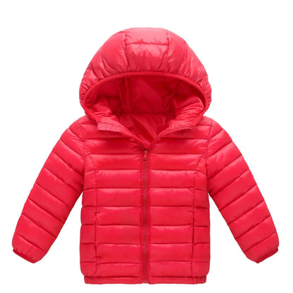 Winter Kids Down Coat – Hooded Warm Jacket for Boys & Girls