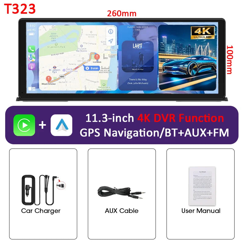 Vtopek Carplay Screen for Car, 11.3" HD Portable