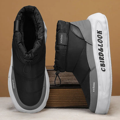 Mens Winter Velvet Ankle Boots – Warm Stylish Winter Shoes