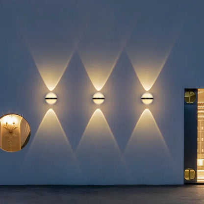 IP65 Waterproof Outdoor Wall Light Modern Round Lamp for Balcony Corridor