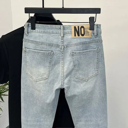 Men Skinny Jeans – Light Color Slim Fit Casual Fashion Denim
