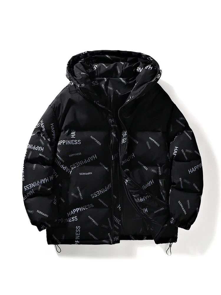 Men Winter Parka – Thick Warm Cotton-Padded Hooded Coat