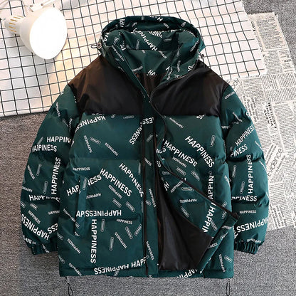 Men Winter Parka – Thick Warm Cotton-Padded Hooded Coat