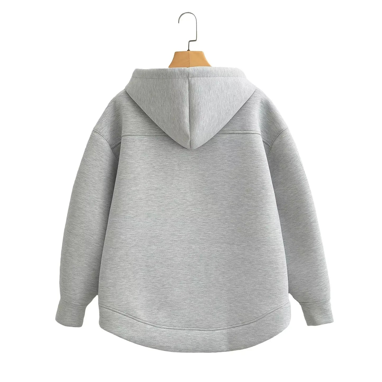 Zip Up Hoodies Women – Oversized Autumn Hooded Sweatshirt