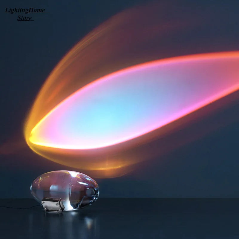 Italian Designer LED Crystal Table Lamp Egg Shape for Bedroom Decor & Gifting