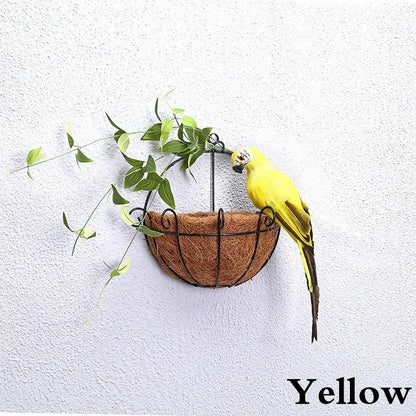Handmade Feather Parrot Garden Ornament