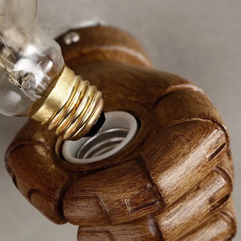 Resin Hand Wall Lamp – Left/Right Fist Sconce Light for Bar, Restaurant & Home Decor