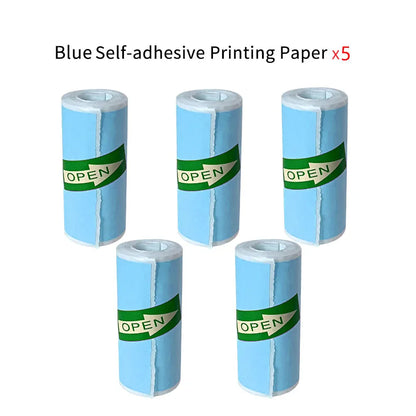 Mini Portable Printer Thermal Paper HD 57*25mm Universal Self-adhesive Roll Paper Label Sticker For Phone Printing Picture Photo