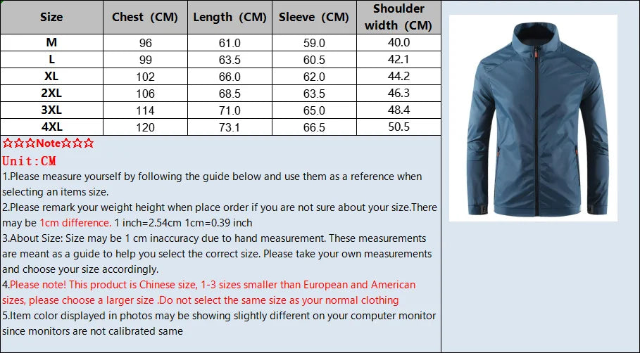 Men Sunscreen Jacket – Breathable Waterproof Sports Protection