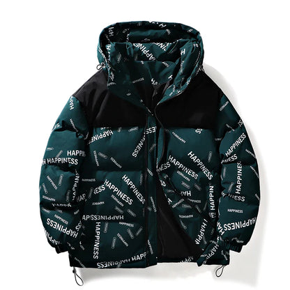Men Winter Parka – Thick Warm Cotton-Padded Hooded Coat