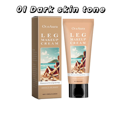 Instant Body Bronzer Foundation Makeup Cream Sun-Kissed Glow Bronzing Tint with Hyaluronic Acid Blurring Body Luminizer 100ml