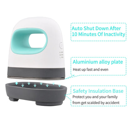 Portable 220V Mini Heat Press Machine T-Shirt Printing DIY Easy Heating Transfer Press Iron Machines for Clothes Bags Hats