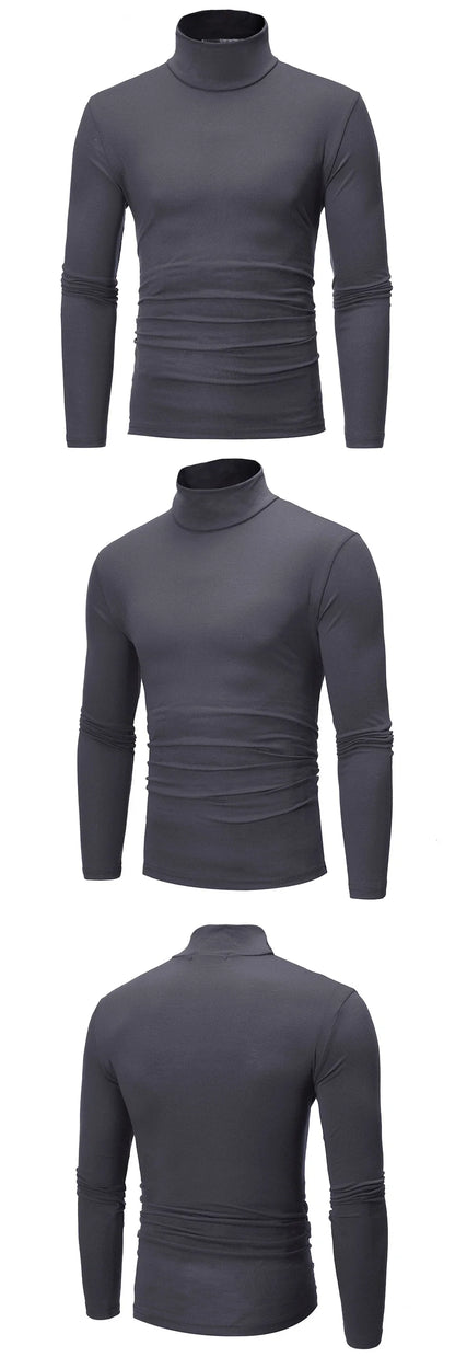 Men’s Thermal Shirt – Slim Fit High Neck Long Sleeve Winter Top