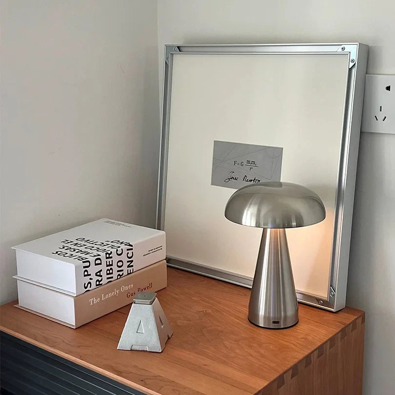 Rechargeable LED Mushroom Table Lamp Touch Sensor Bedside Night Light Decor