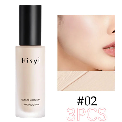Liquid foundation naturally covers flaws without sticking powder, plain face cream, transparent foundation, conceals blemishes