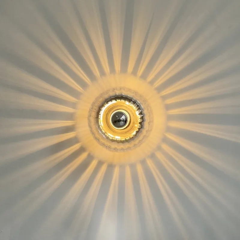 LED Bauhaus Glass Wall Lamp Nordic Retro Modern Living Room Hallway Light