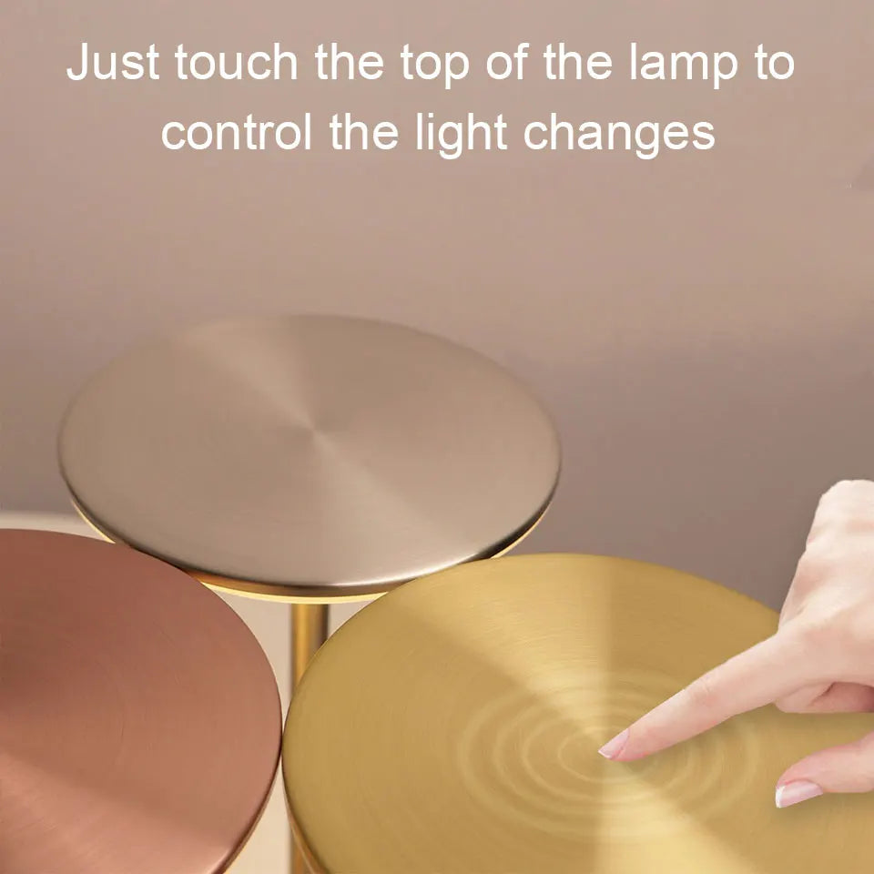 Touch Sensor LED Table Lamp USB Rechargeable Portable Night Light for Bedroom Bar