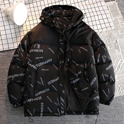 Men Winter Parka – Thick Warm Cotton-Padded Hooded Coat
