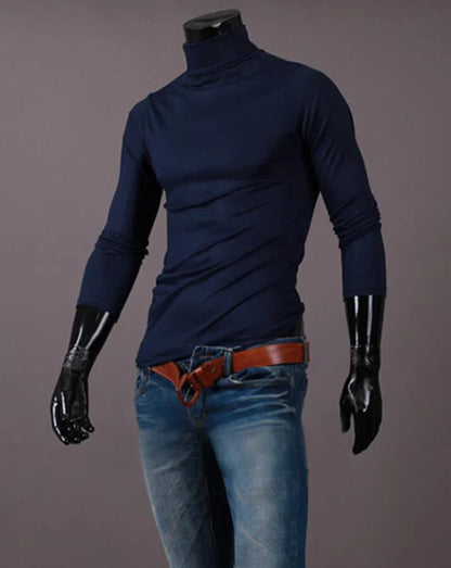 Men’s Thermal Shirt – Slim Fit High Neck Long Sleeve Winter Top