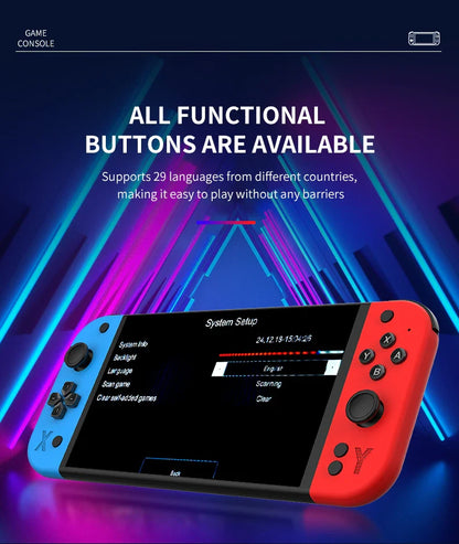 G90 Handheld Game Console – 7-inch 64GB Retro Arcade Gaming Device