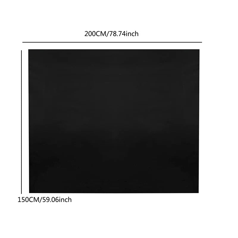 Removable 100% Light Blocking Darkest Window Cloth DIY Total Blackout Glass Privacy Darkening Window Tint Black Window Sticker
