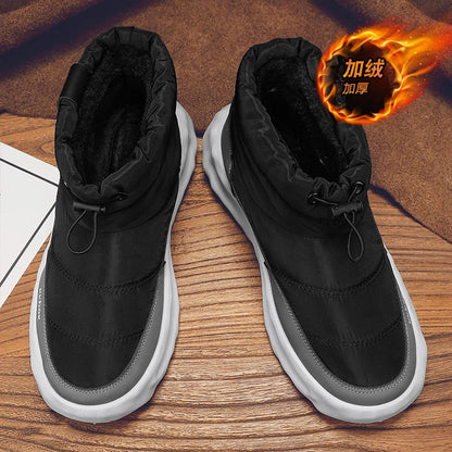 Mens Winter Velvet Ankle Boots – Warm Stylish Winter Shoes
