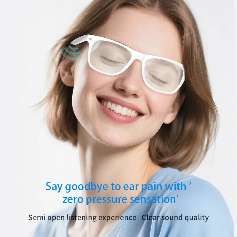 AI Smart Glasses Bluetooth Translation Sunglasses Call Headphones UV Protection