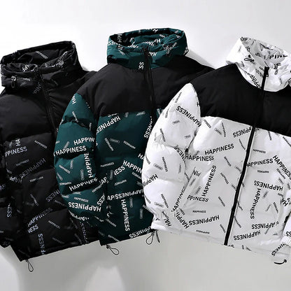 Men Winter Parka – Thick Warm Cotton-Padded Hooded Coat