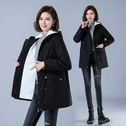 Women Winter Puffer Coat – Warm Cotton Hooded Casual Parka