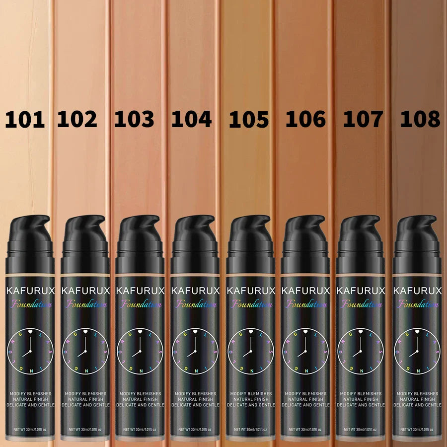 8-Color Liquid Foundation Makeup Set Waterproof Sweat-Resistant Concealer Professional Korean Style Face Base for Flawless Look