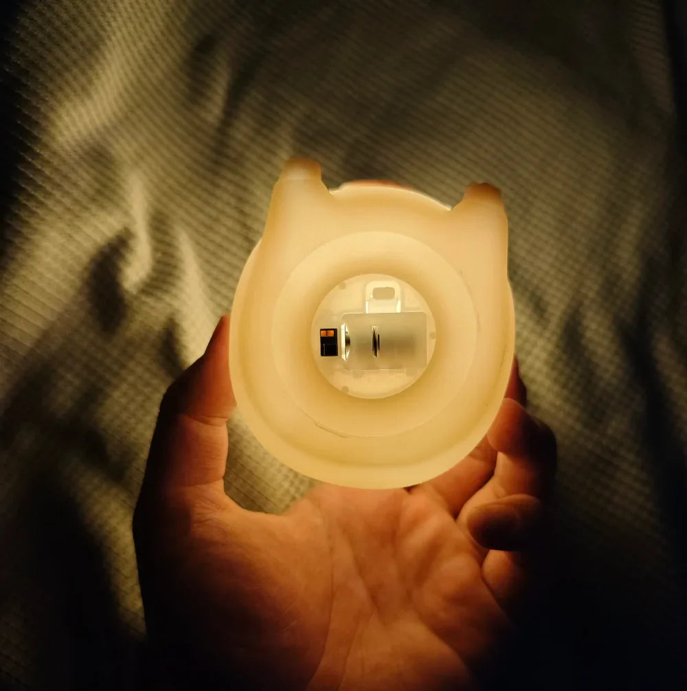 Cute Capybara Night Light Silicone LED Bedside Lamp Cartoon Sleep Decor Gift