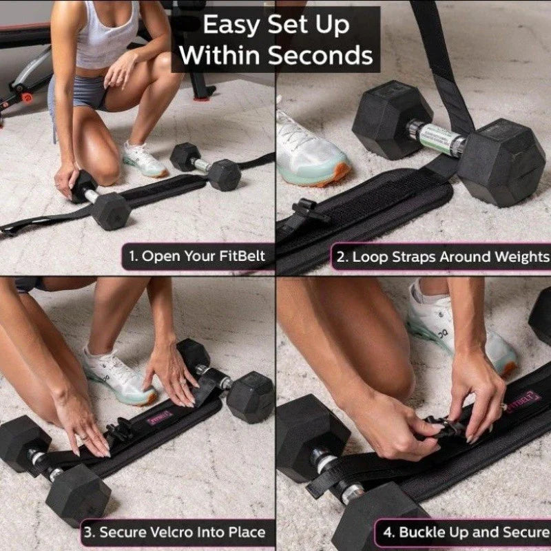 Weight-bearing Belt Weighted Waist Trainer Belt - Adjustable Resistance Ergonomic Design Workout Hip Thrust Hip Training Belt