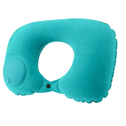 Portable Neck Pillow – Inflatable Flocking Travel Pillow