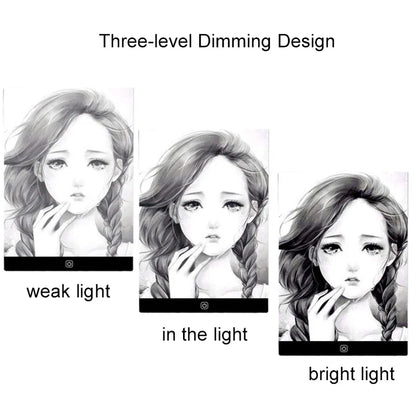 LED Drawing Copy Pad Dimmable Light Board Adjustable Art Tablet Educational Toy