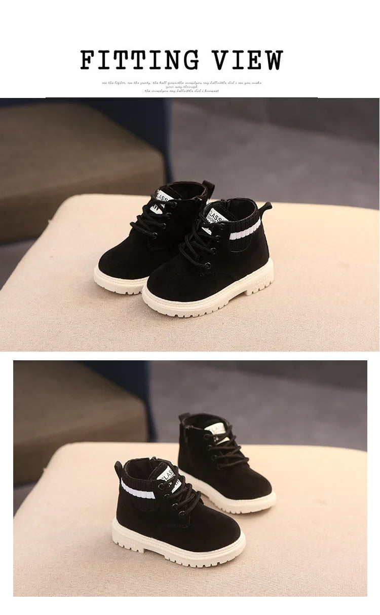 Kids Winter Boots Cotton Fabric Spring Autumn Children Shoes Baby Toddler Boys Girls Boots