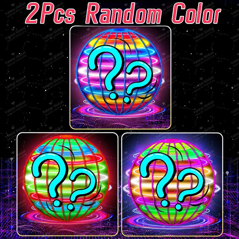 Flying LED Ball Toy for Kids – Hand Controlled 360° Rotating Cosmic Globe
