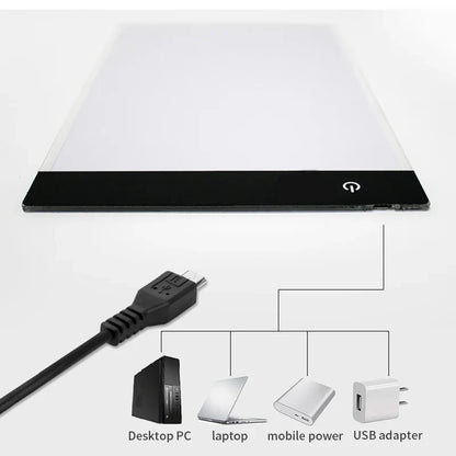 A5 LED Drawing Copy Pad Dimmable Light Board Adjustable Art Tablet Educational Toy