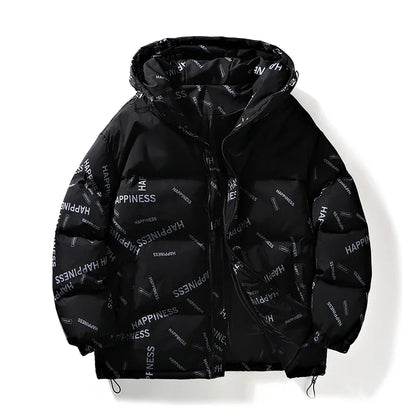 Men Winter Parka – Thick Warm Cotton-Padded Hooded Coat